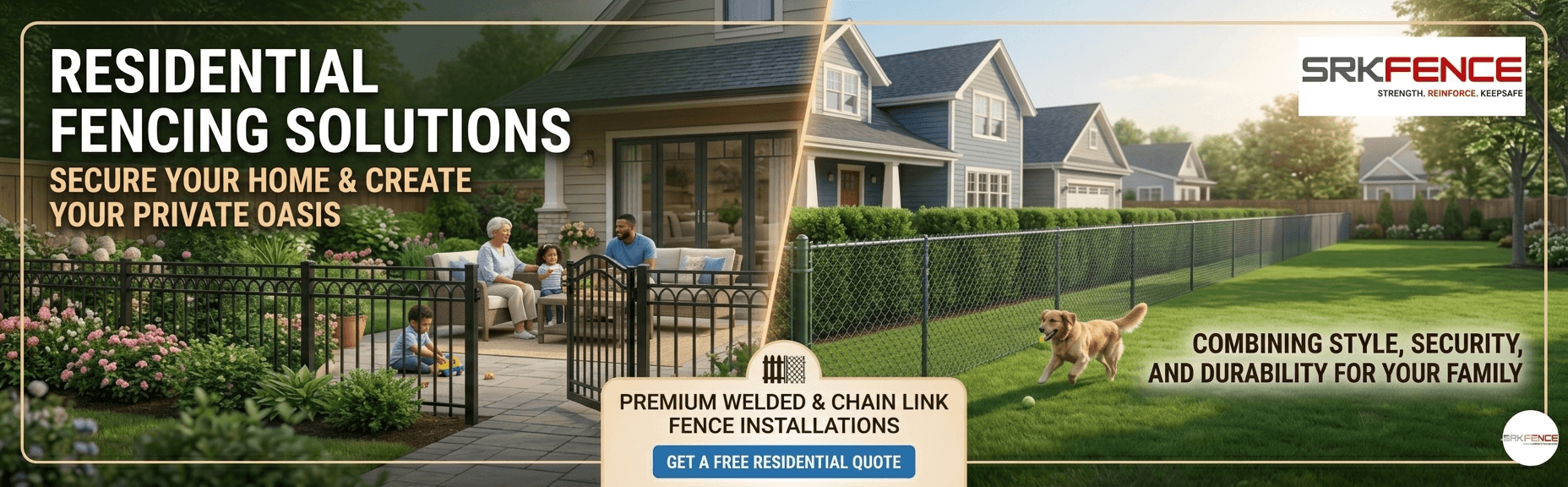 Residential application for PVC coated chain link fencing